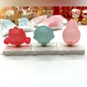 Bundle of 3 Pop Mart POP BEAN Mini Ice Pop Series Figures - Skullpanda, Dimoo+